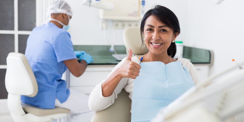woman at dental office