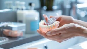 cleaning dentures