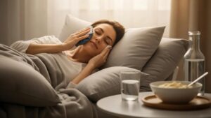 patient-recovering-at-home-after-dental-implant-surgery-with-cold-compress-and-soft-food